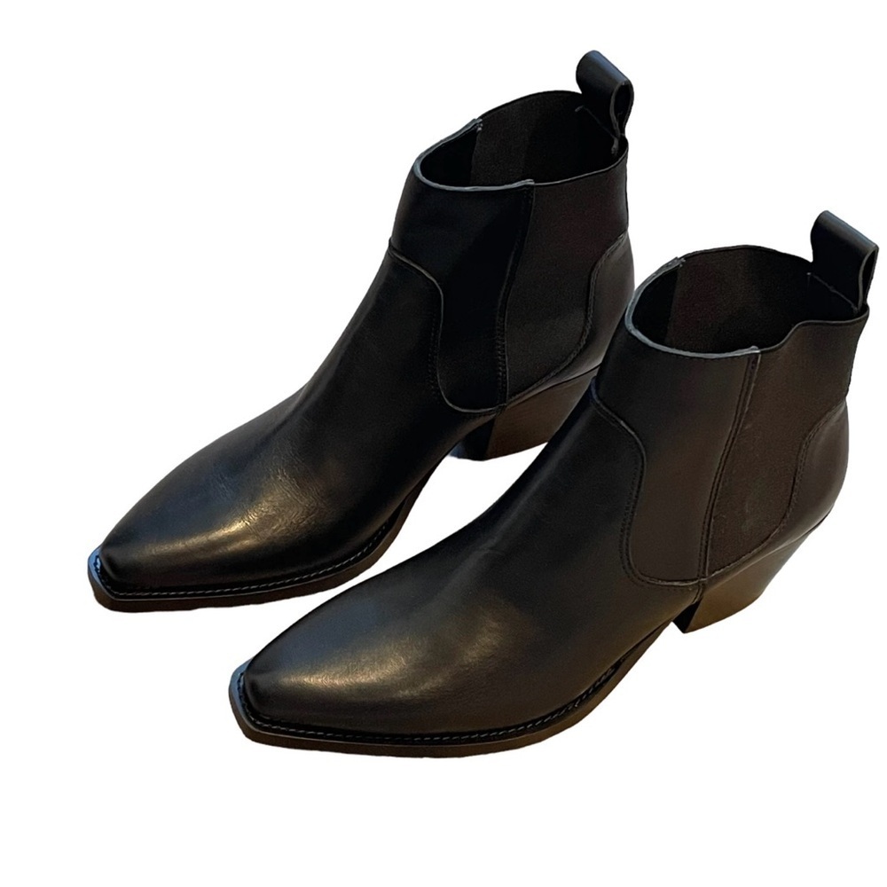 Everlane Western Black Booties Size 6.5 - Picture 9 of 11
